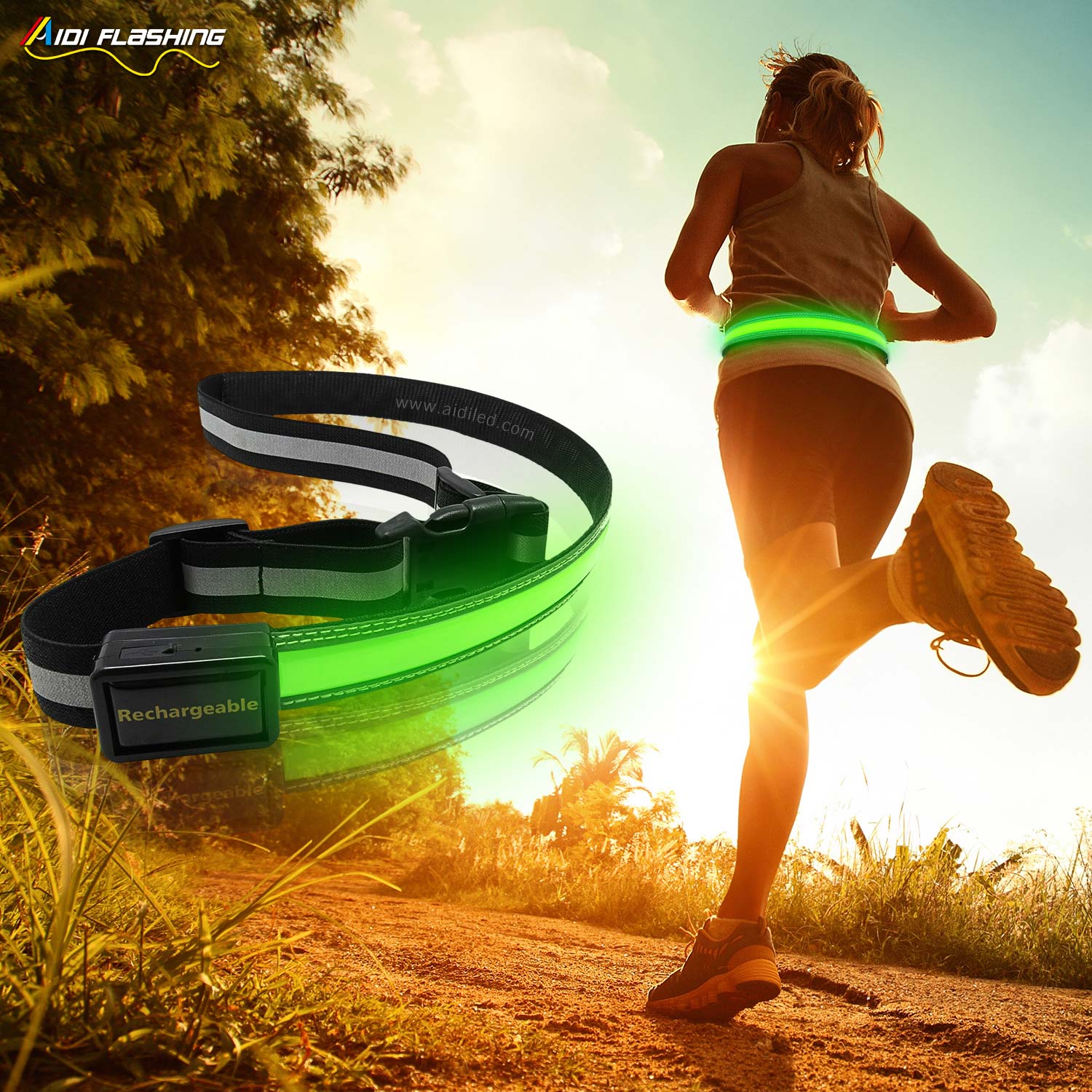 Led outdoor sport waist belt (for children) AIDI-S13