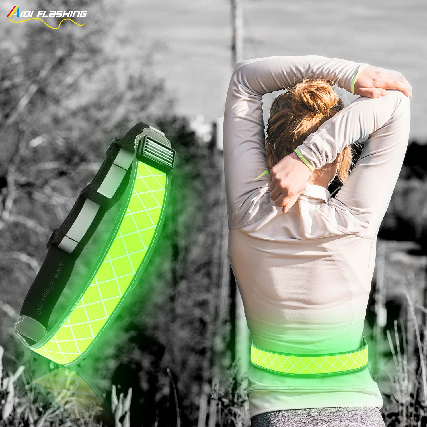 Outdoor sport Led waist belt for safety (for adults) AIDI-S12