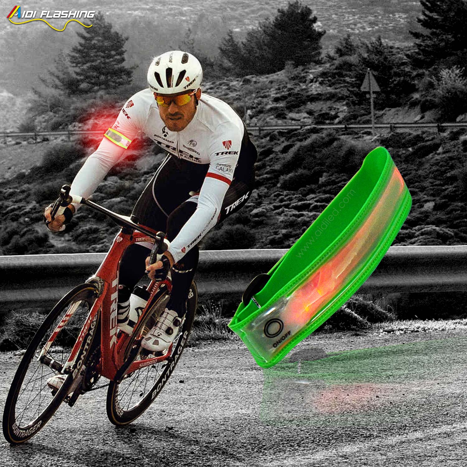 Led light up reflective armbands for sport AIDI-S10