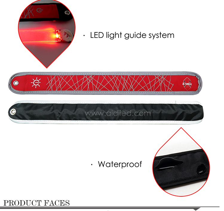 -Led Hot-pressing Slap Band With Reflective Printing Aidi-s7-shenghong-3