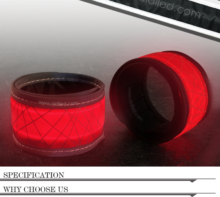 -Led Hot-pressing Slap Band With Reflective Printing Aidi-s7-shenghong-5