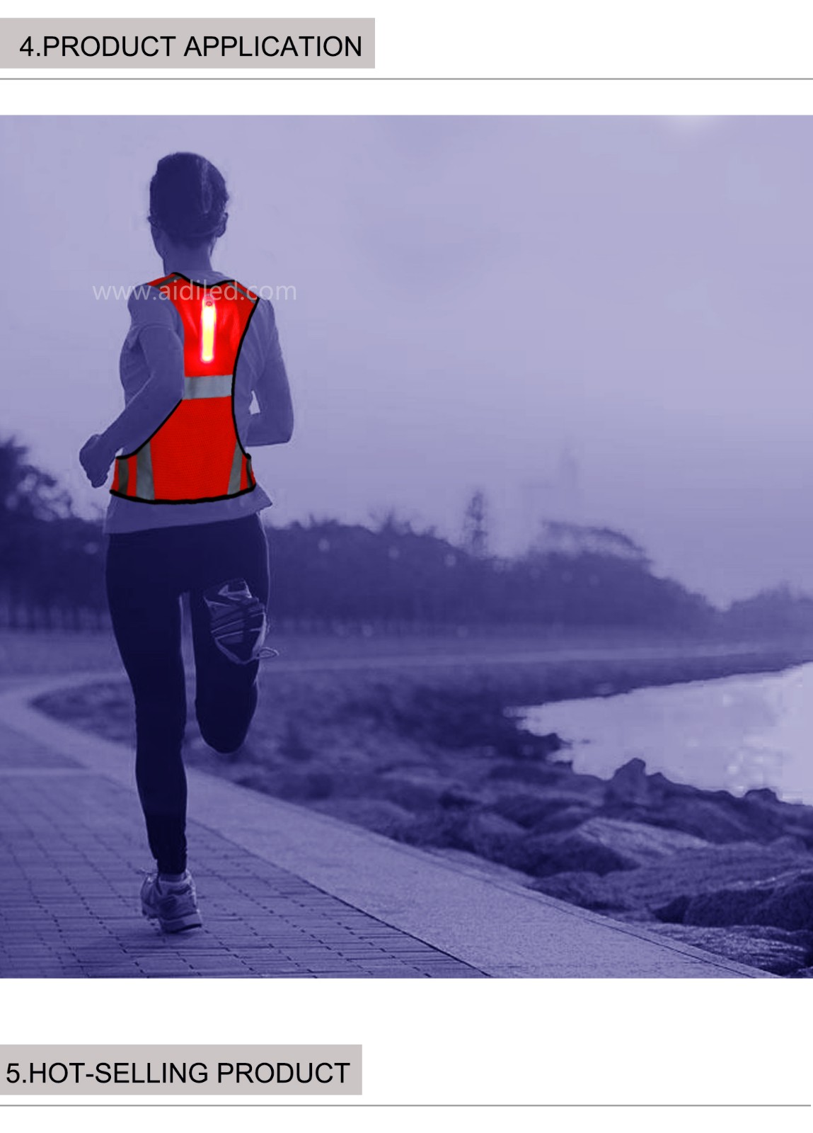 AIDI professional led running vest for woman-10