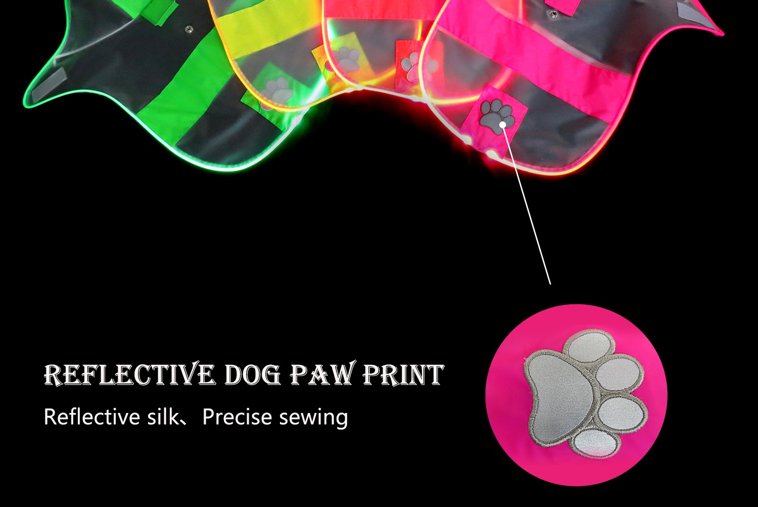 AIDI flashing reflective dog harness from China for pet-6