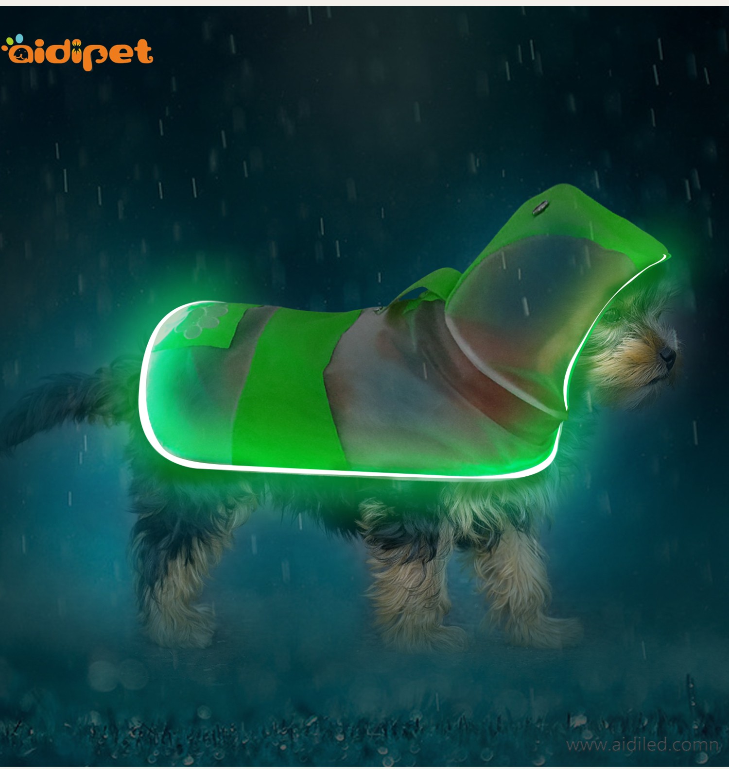 AIDI flashing reflective dog harness from China for pet-9