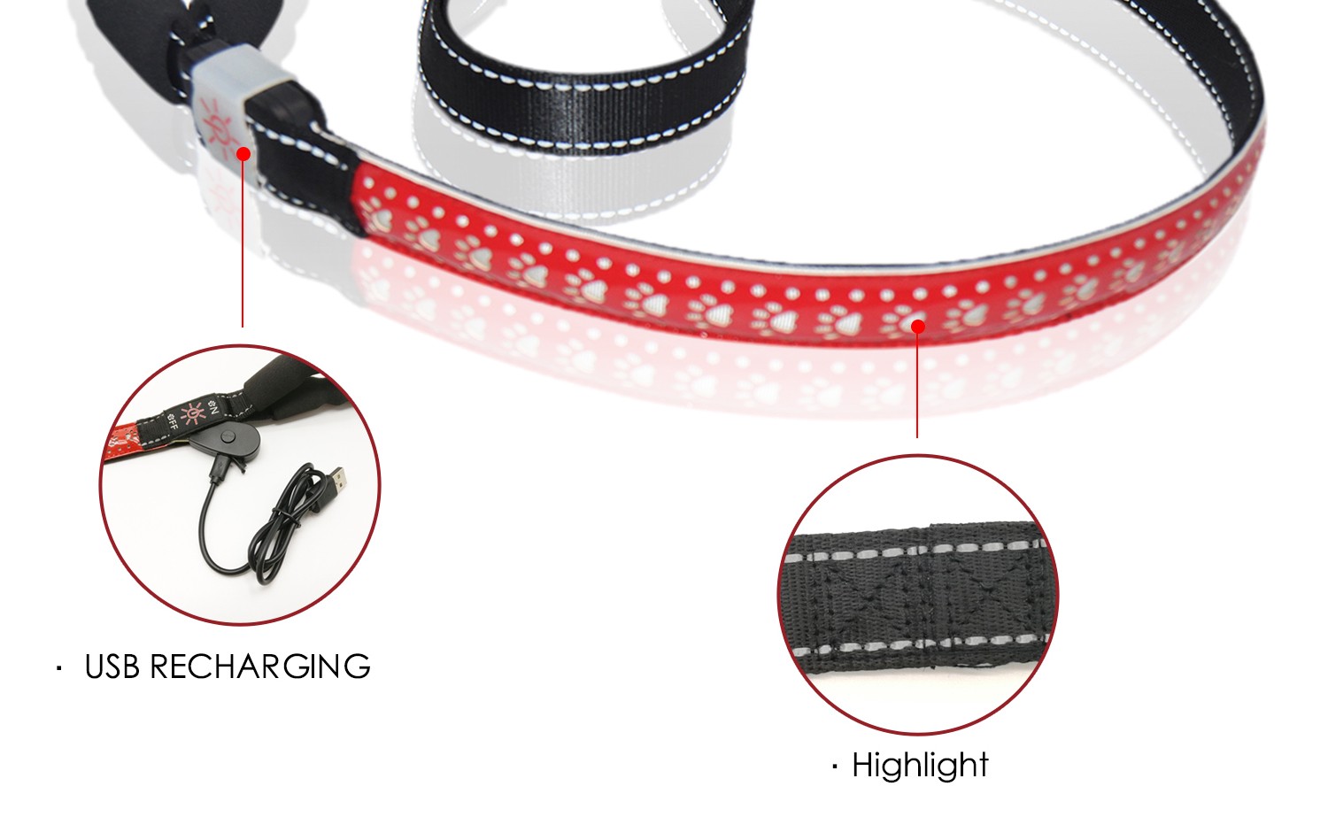 AIDI-High-quality Best Led Dog Leash | Led Pu Leather Dog Leash Aidi-l6-4