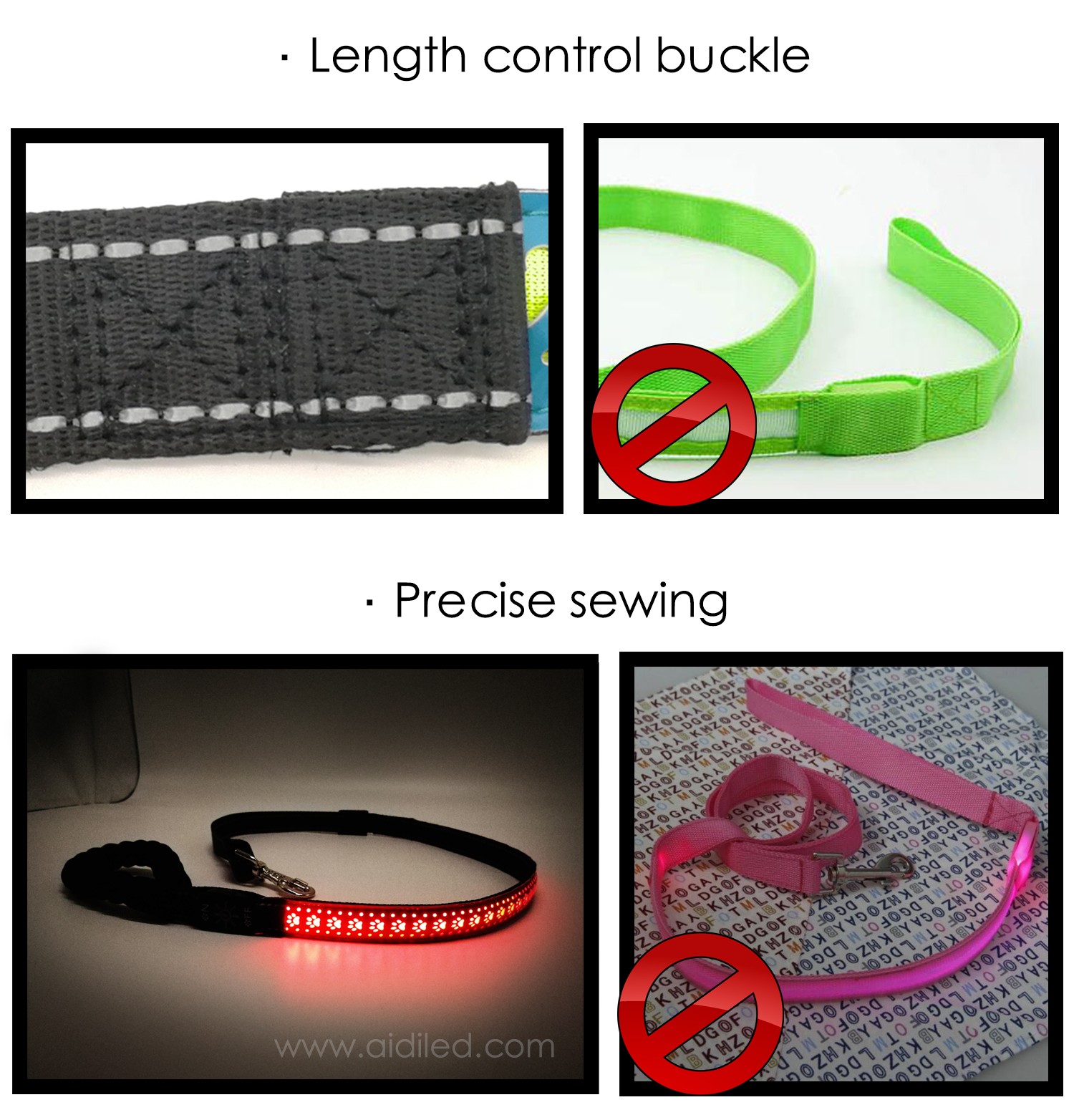 AIDI-High-quality Best Led Dog Leash | Led Pu Leather Dog Leash Aidi-l6-6