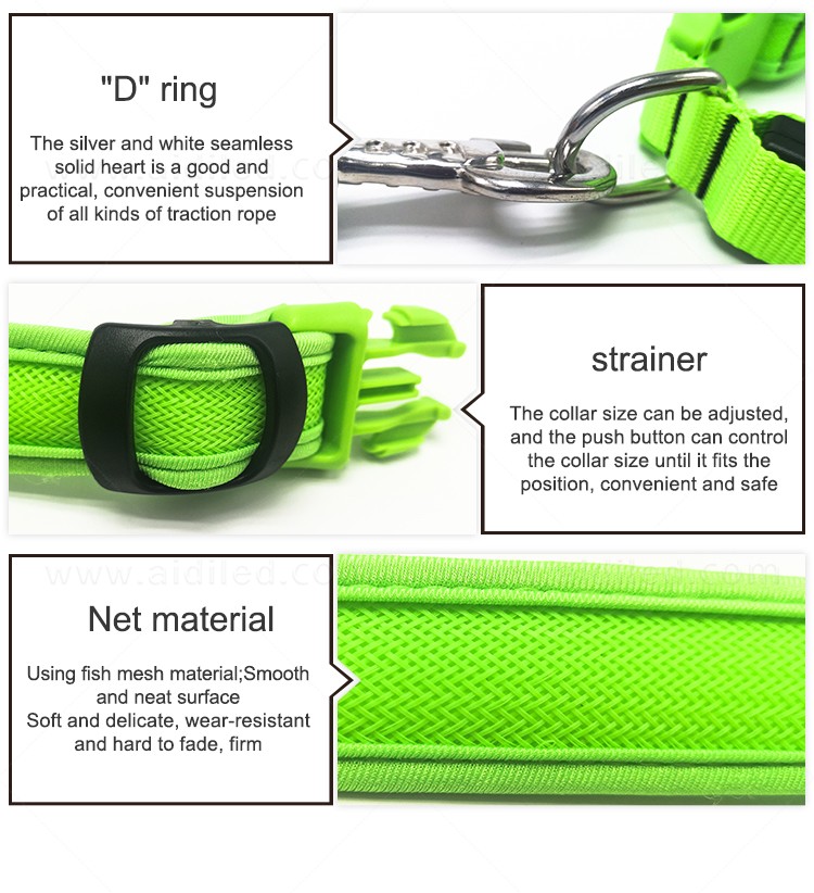 AIDI printing dog collar safety light inquire now for pet-11