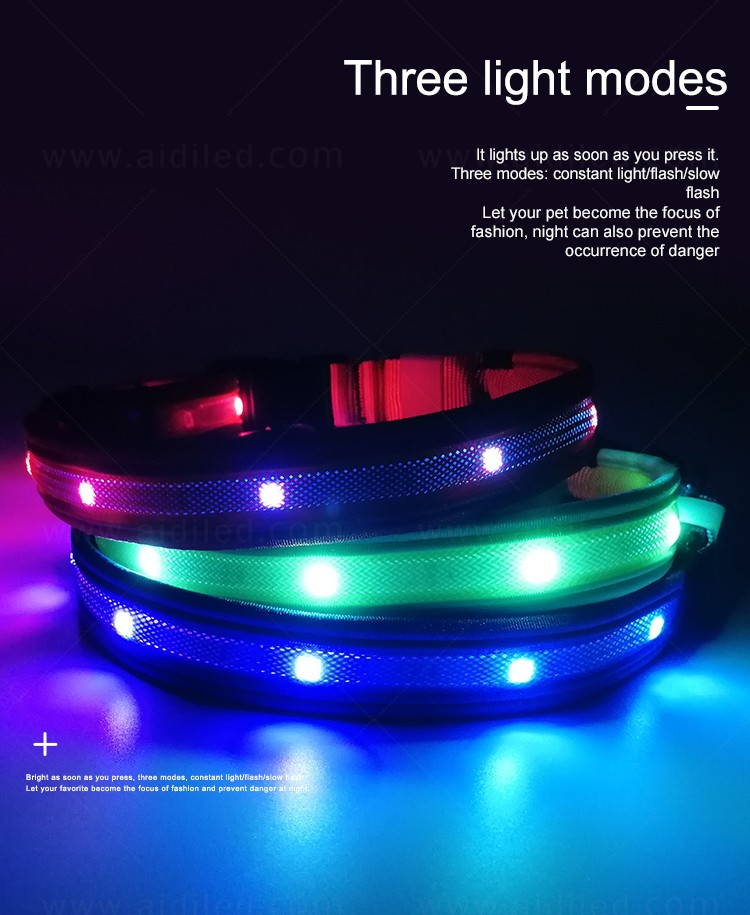 silicone dog collar lights waterproof inquire now for pet-4