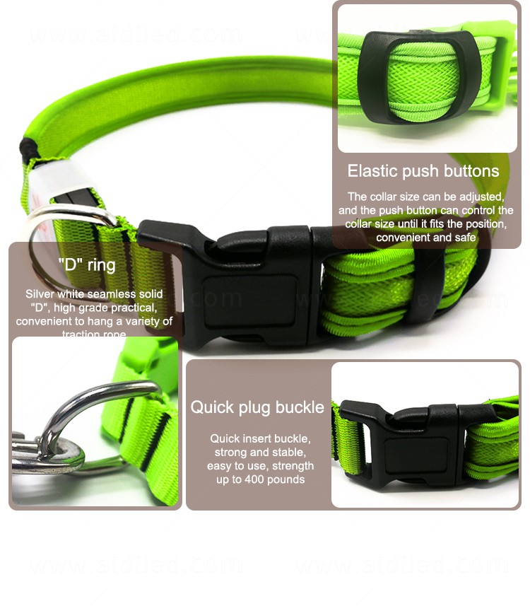 silicone dog collar lights waterproof inquire now for pet-10