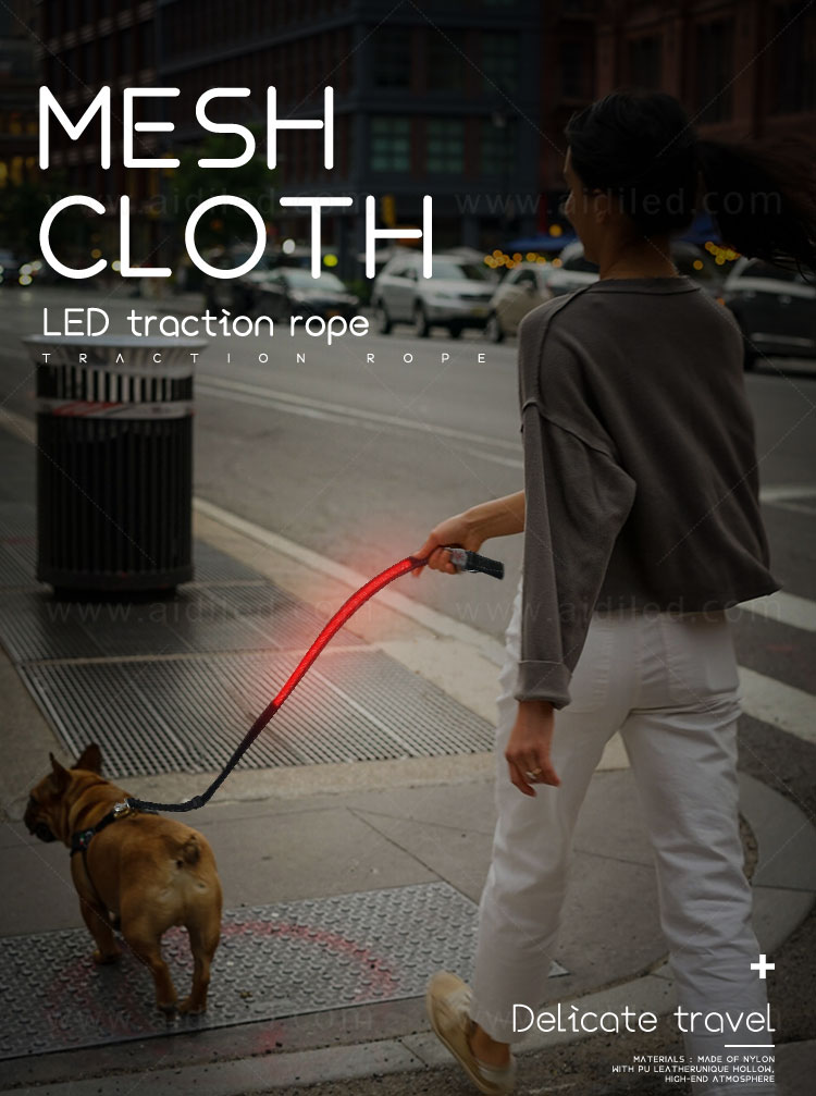 AIDI nylon led light dog leash with good price for walking-4