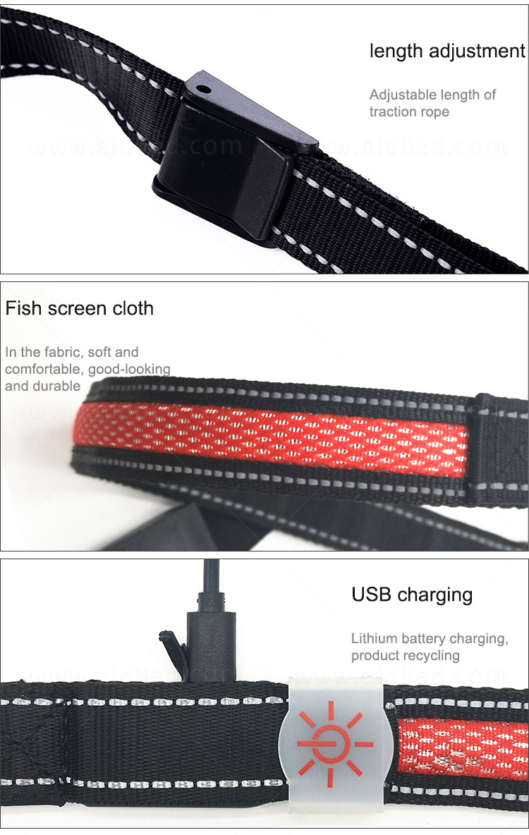 AIDI nylon led light dog leash with good price for walking-13