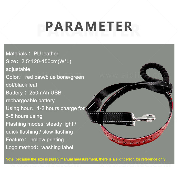 product-LED PU Leather Dog Leash AIDI-L6-AIDI-img