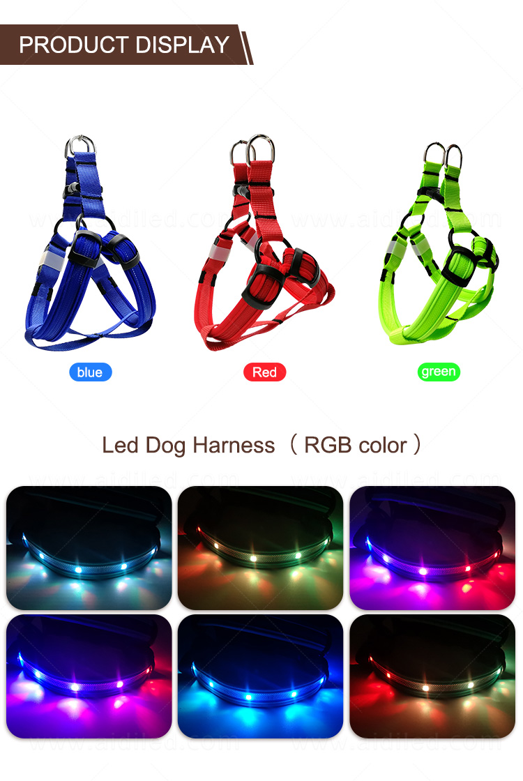 AIDI soft glowing dog harness manufacturer for outdoors-10