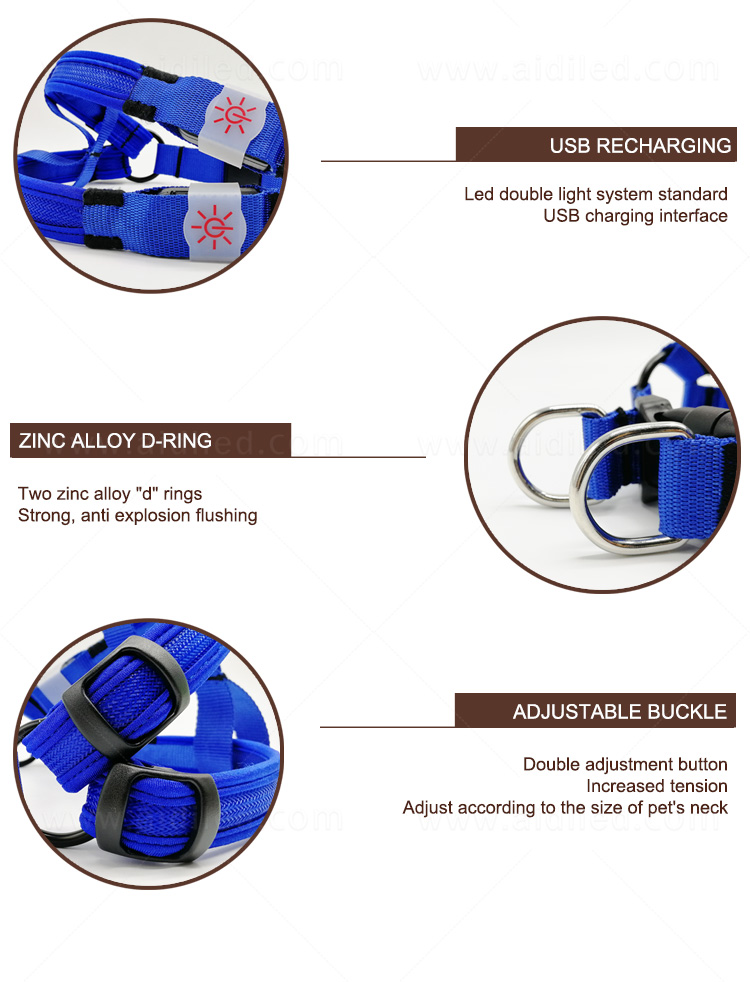 AIDI soft glowing dog harness manufacturer for outdoors-11