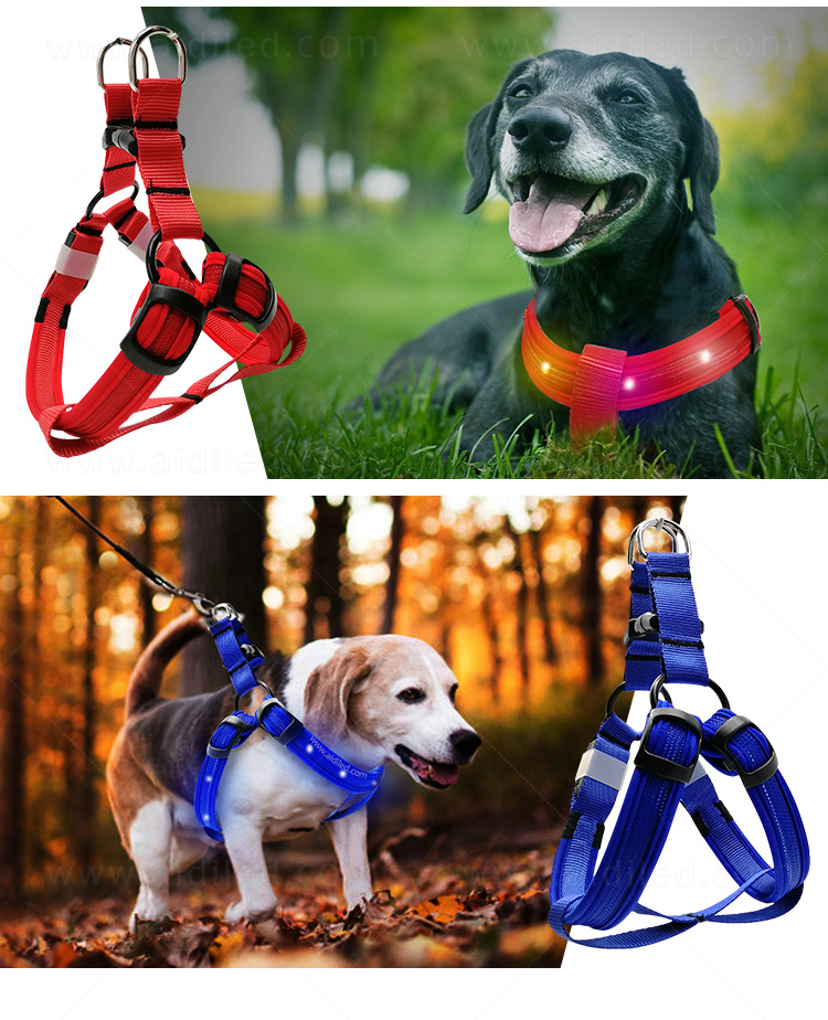 AIDI soft glowing dog harness manufacturer for outdoors-13