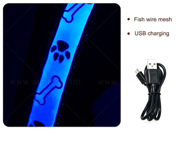 AIDI nylon light up dog harness manufacturer for pet-5