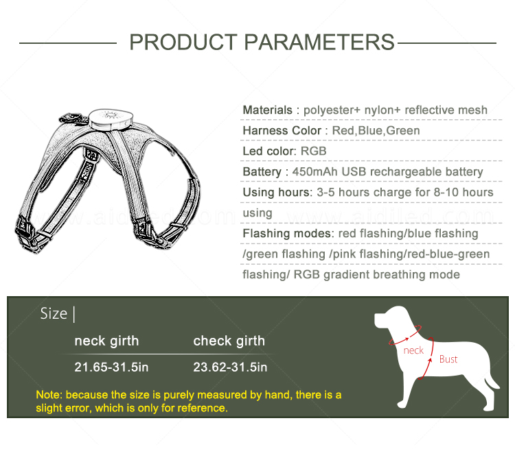 AIDI reflective glowing dog collar directly sale for outdoors-5