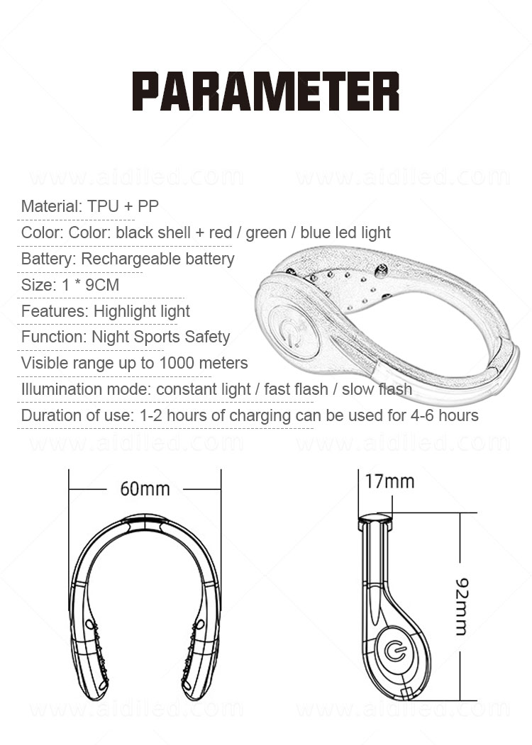 AIDI adjustable led shoe clip design for adults-8