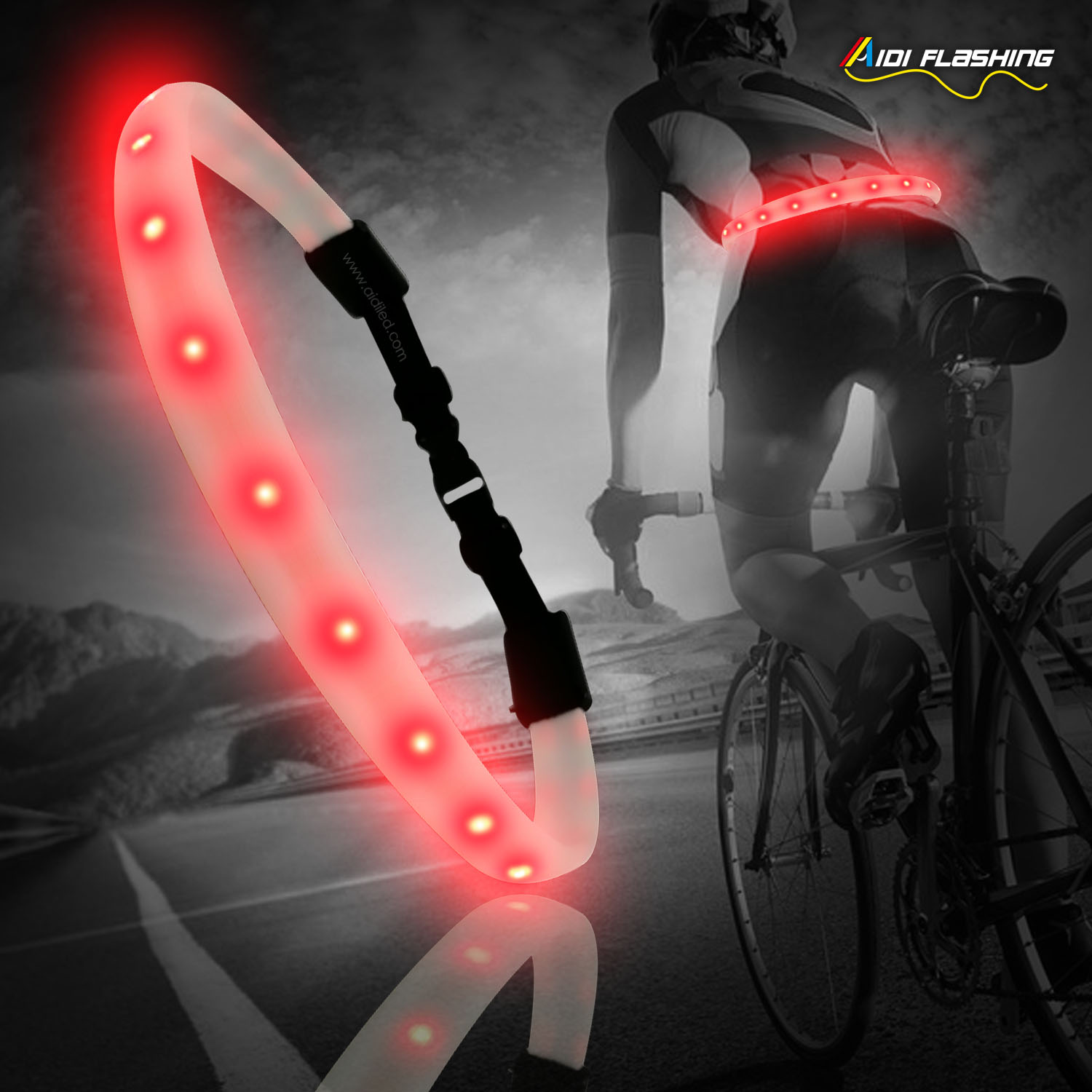 led jogging waist belt for riding safety(for adults) AIDI-S14