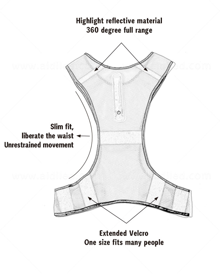 AIDI high visibility vest series for sports-5