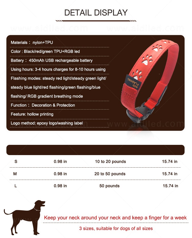 AIDI durable led collar light factory for walking-6