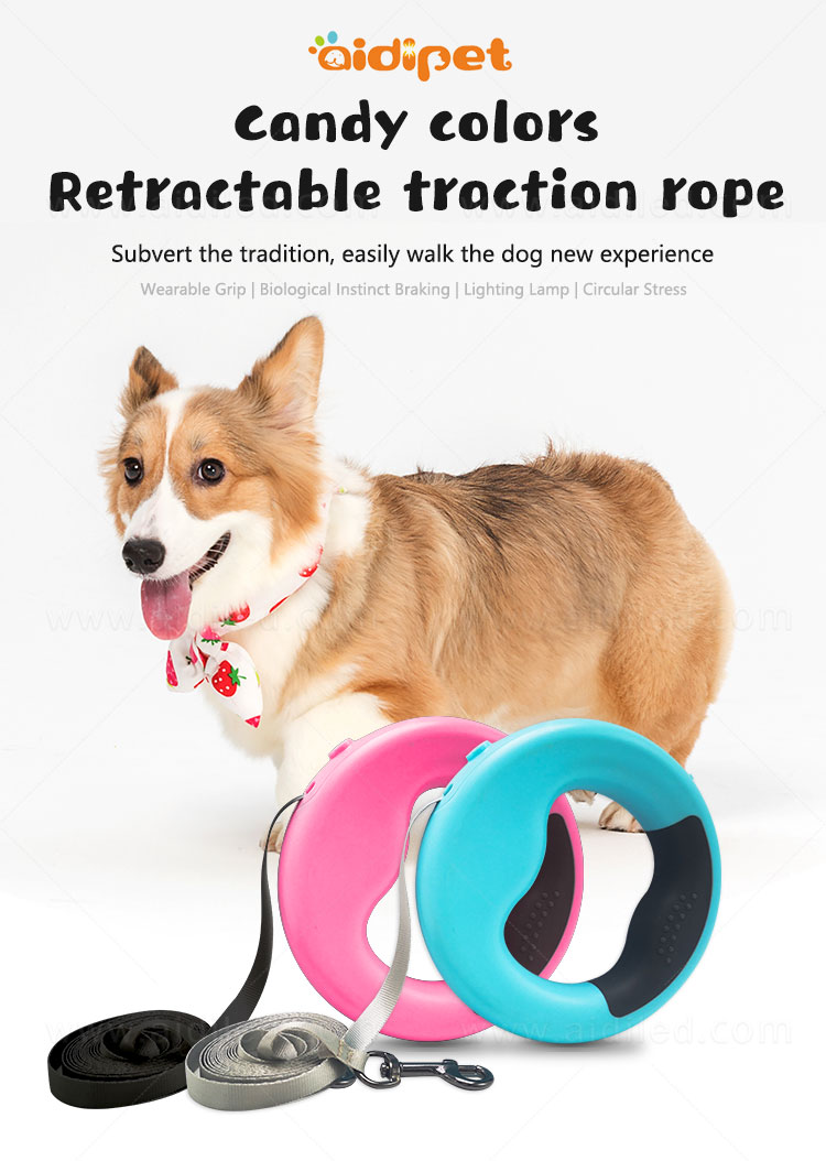 AIDI nylon light up dog collar and leash factory for park-1