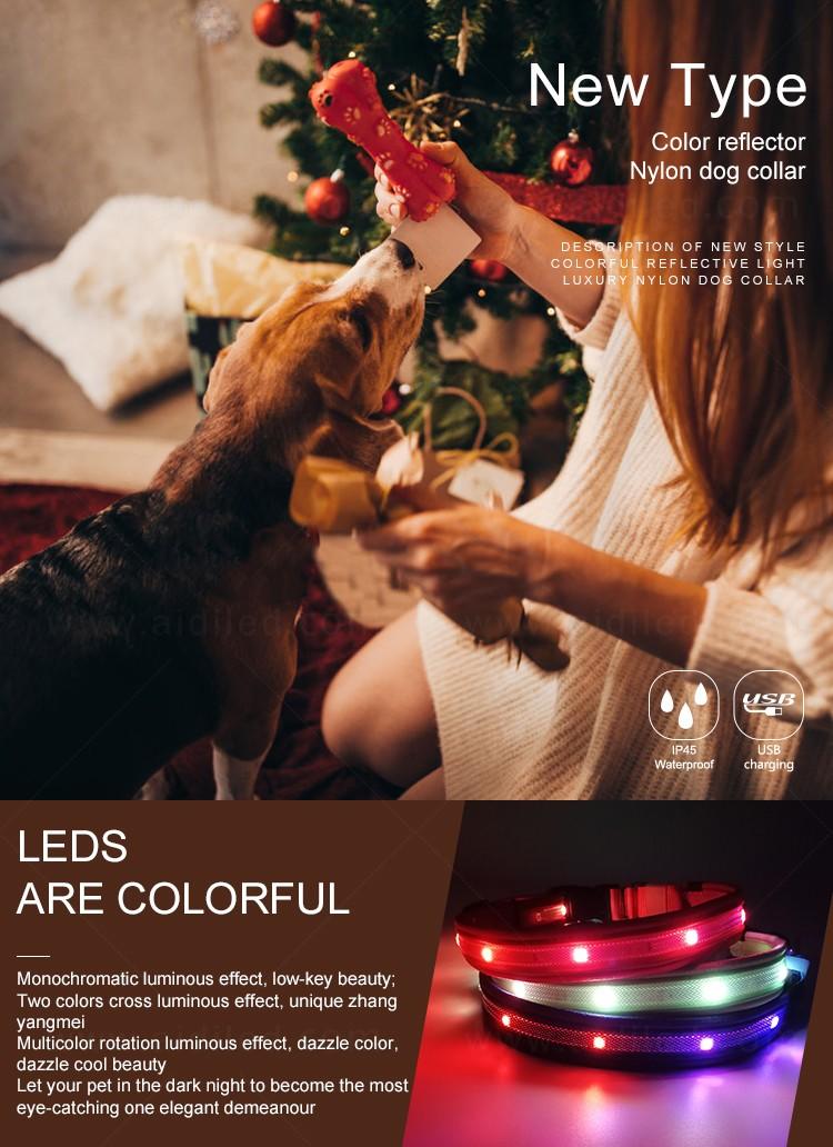 silicone dog collar lights waterproof inquire now for pet-2