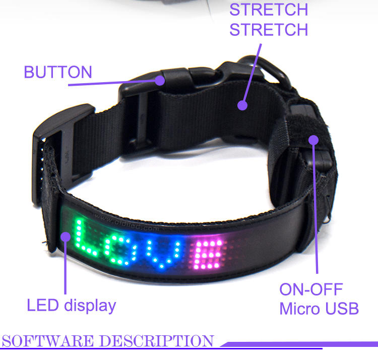 AIDI glow in the dark dog collar with good price for outdoors-2