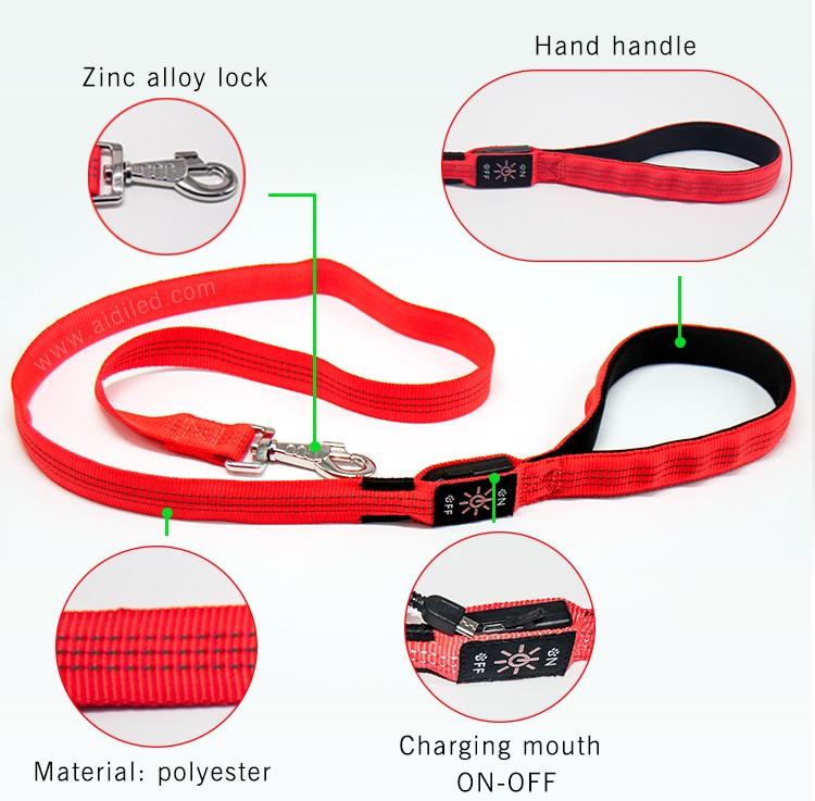 reflective best led dog leash inquire now for park-2