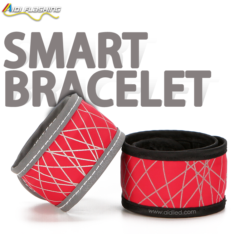 -Led Hot-pressing Slap Band With Reflective Printing Aidi-s7-shenghong