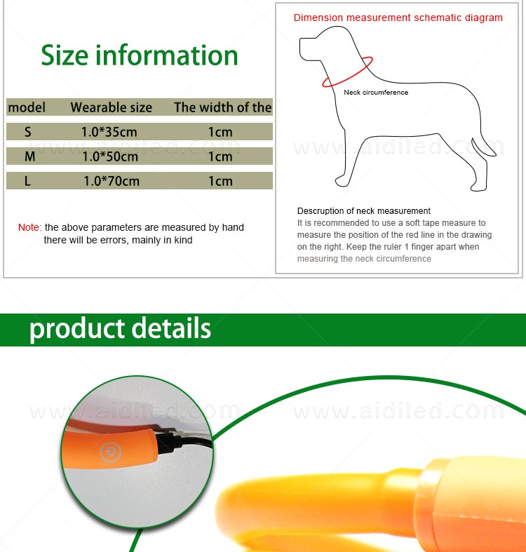 AIDI glowing best dog collar light design for walking-8