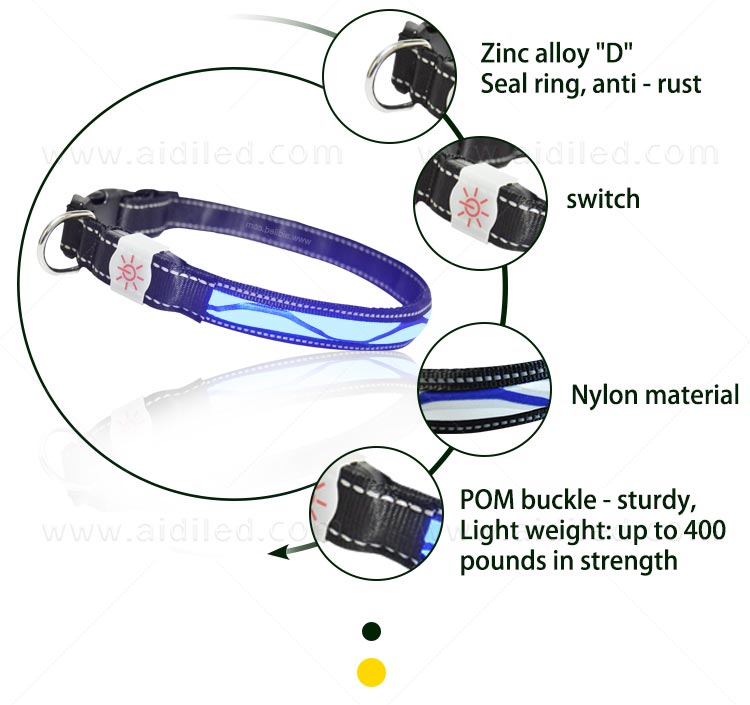 AIDI dog collar led flashing light design for park-5