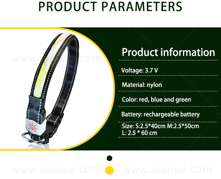 AIDI dog collar led flashing light design for park-6
