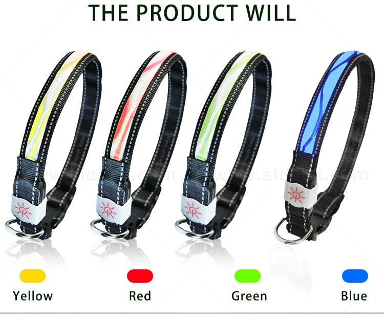 AIDI dog collar led flashing light design for park-7