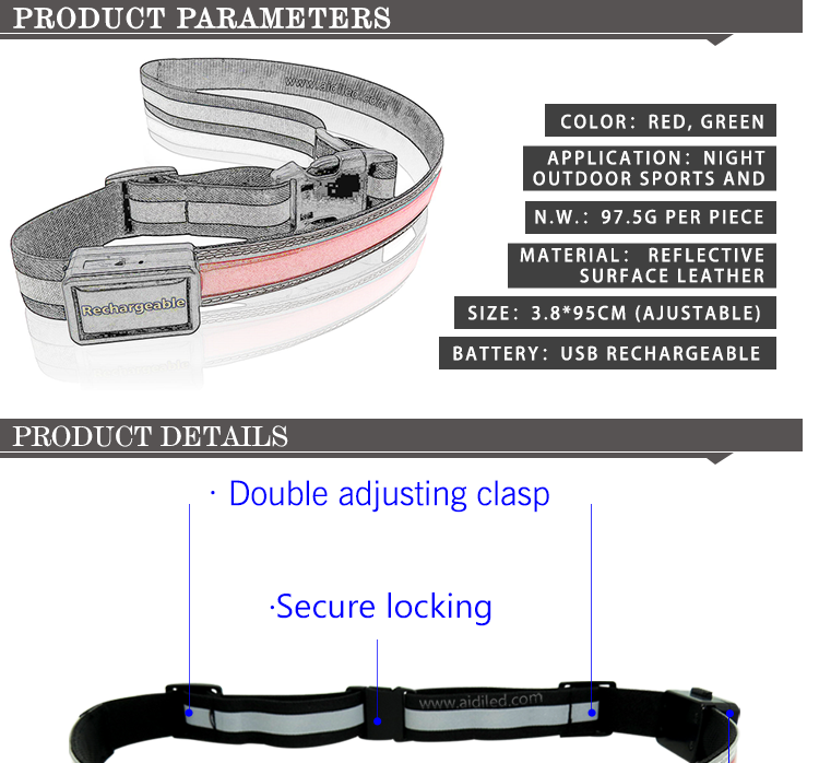 AIDI-Best Fitness Waist Belt Led Outdoor Sport Waist Belt for Children-1